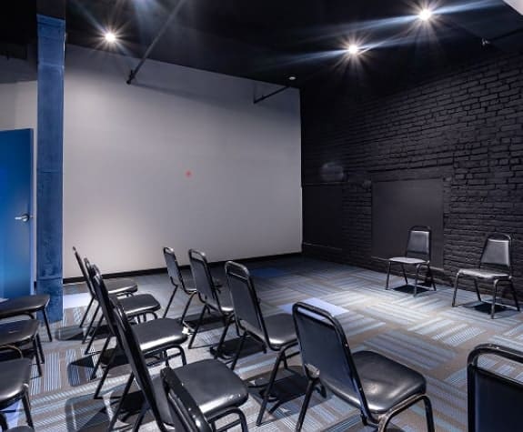 Photo of a classroom setup for a small meeting or corporate event